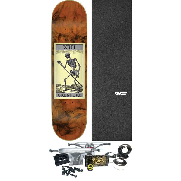 Creature Skateboards Deathcard SM Skateboard Deck - 8" x 31.8" - Complete Skateboard Bundle